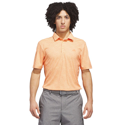 adidas Ultimate365 Feather Print Herrenpoloshirt orange