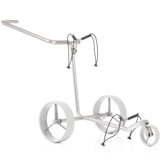 JuStar Carbon Light Elektrotrolley mit Tragetasche, Scorekartenhalter und Schirm