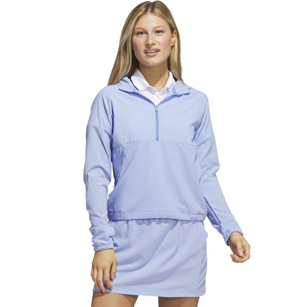 Adidas Searsucker Quarter Zip Damengolfhoodie