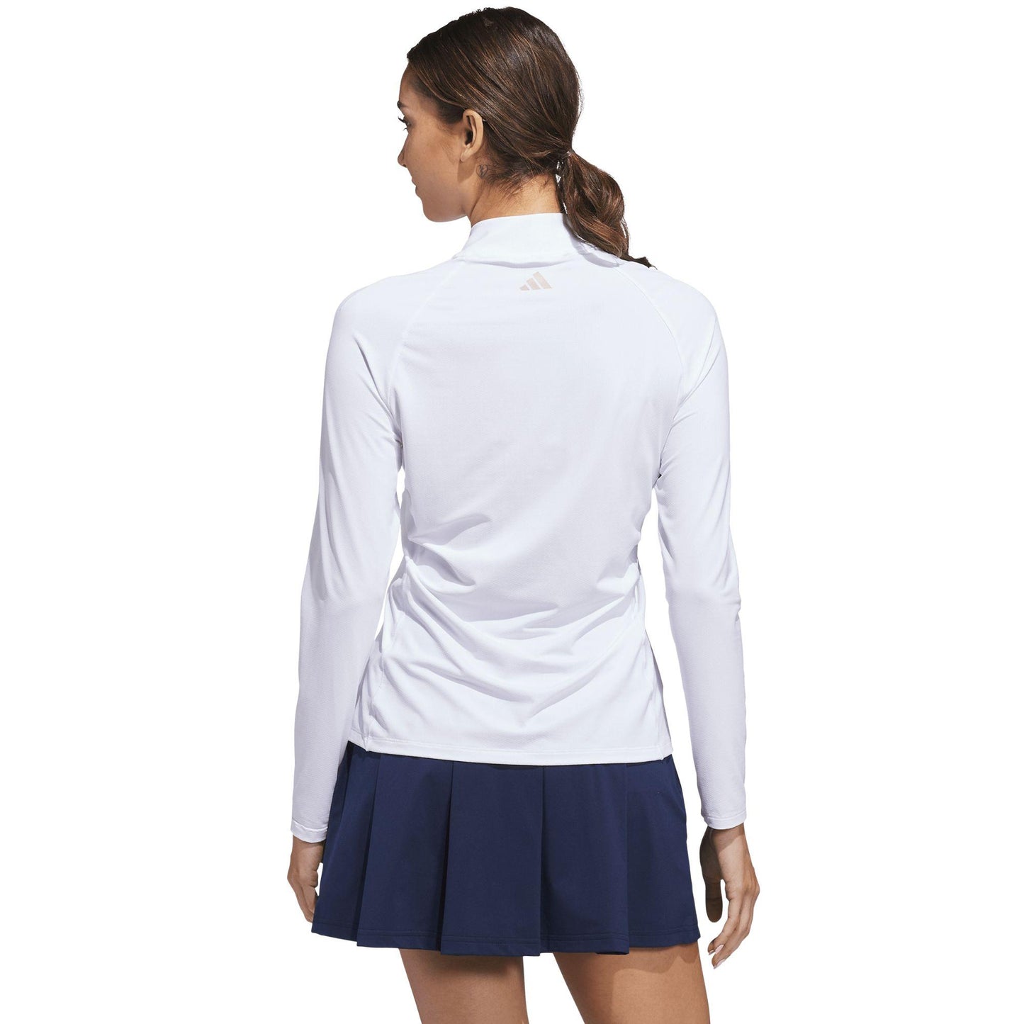 adidas Ultimate365 Solid Quarter-Zip Mock Damenpoloshirt white