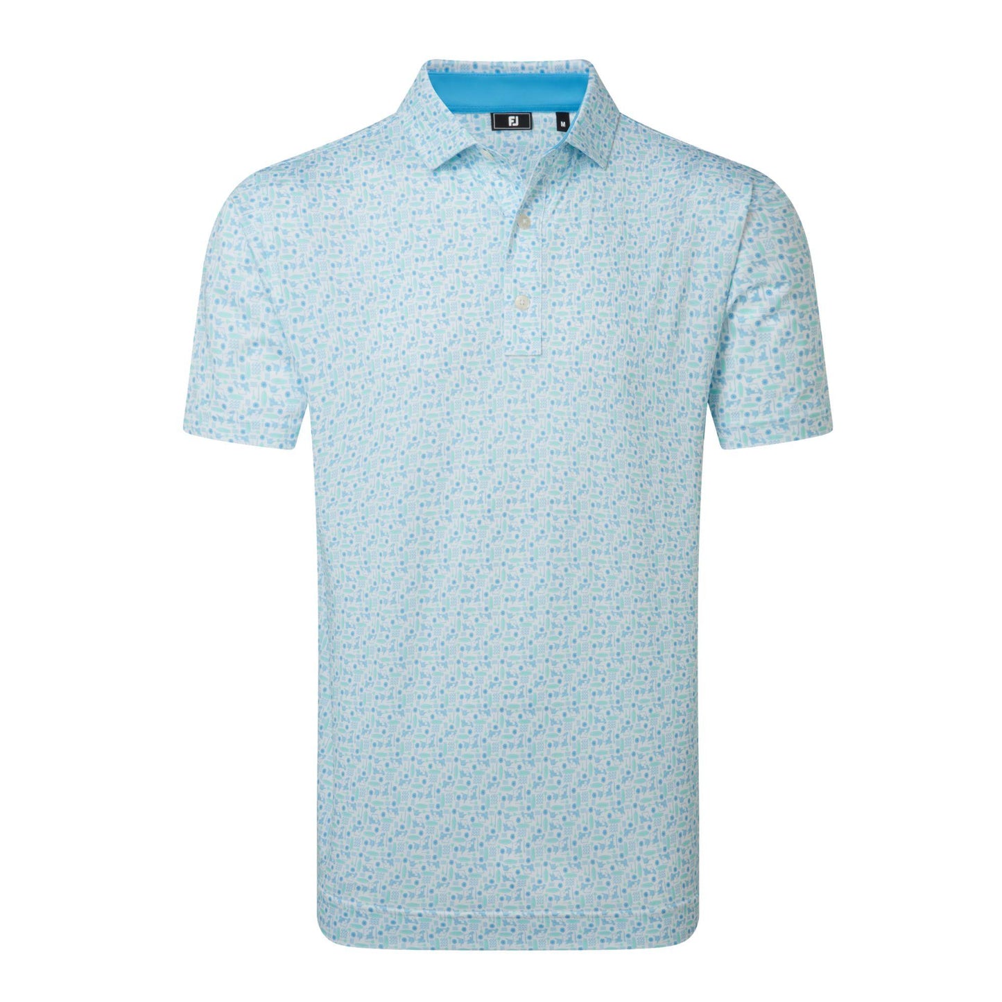 FootJoy Surfs Up Print Lisle Herrenpoloshirt