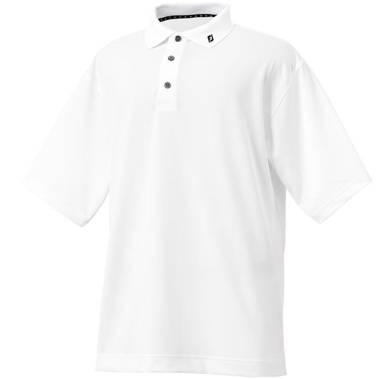 FootJoy Stretch Pique Solid Herrengolfpoloshirt Weiss