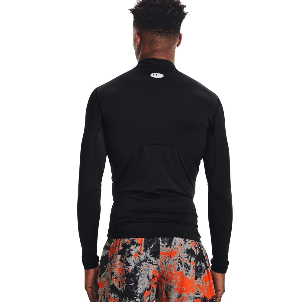 Under Armour UA Comp Mock Langarm Shirt Herren Schwarz