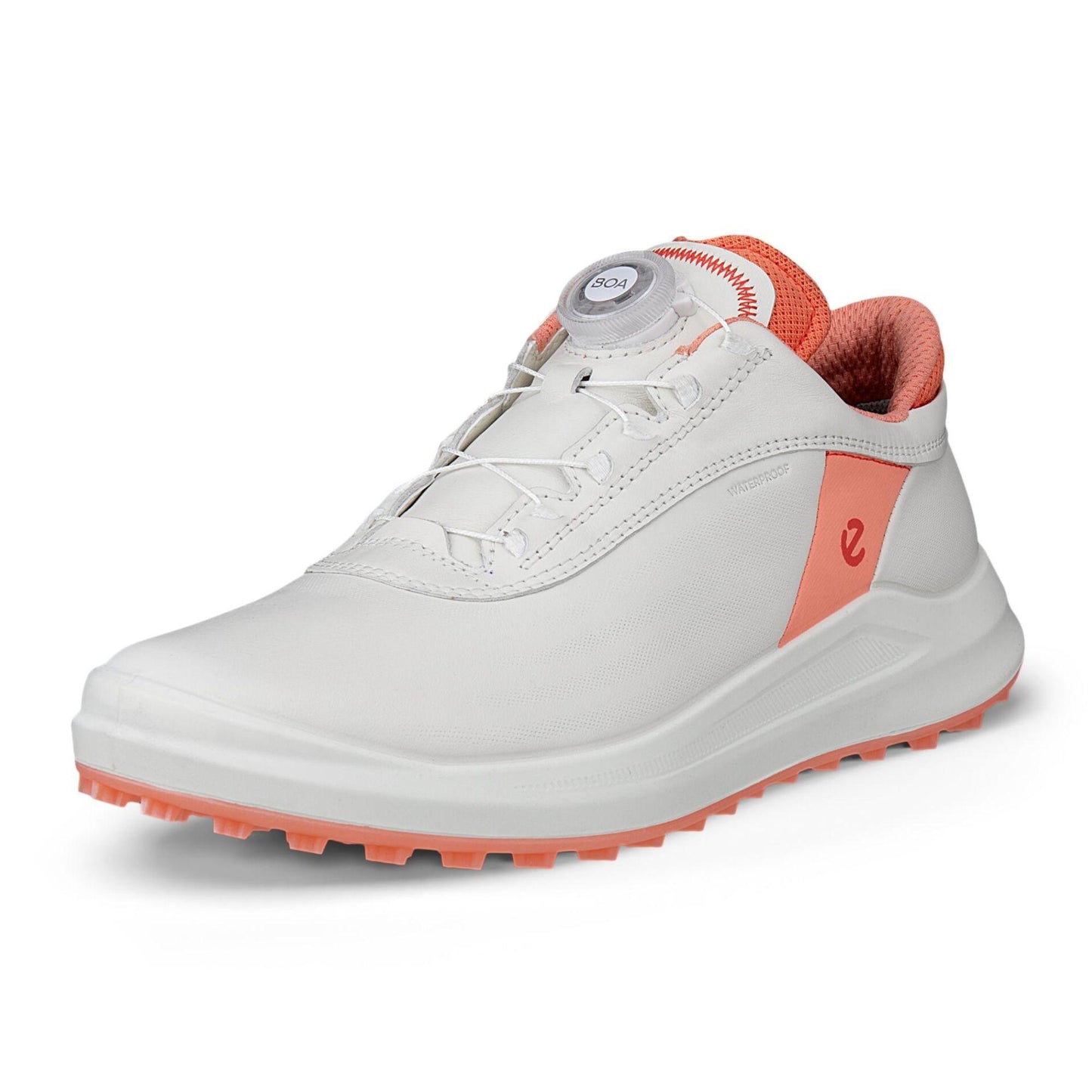 Ecco Core BOA Damen Golfschuhe weiß-coral