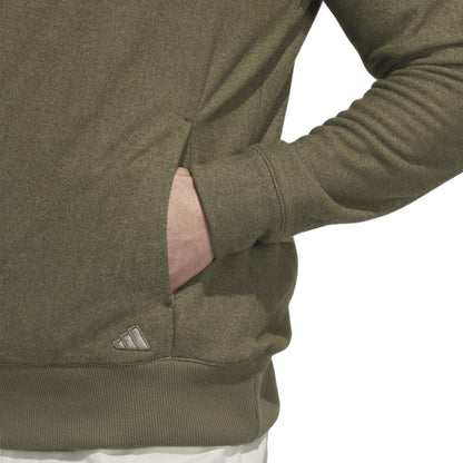 Adidas Quarter Zip Hoodie Herrengolfpullover Olive