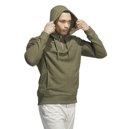 Adidas Quarter Zip Hoodie Herrengolfpullover Olive