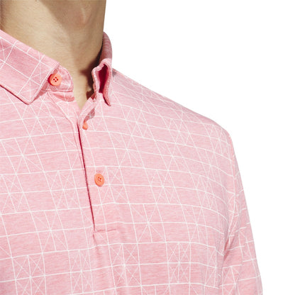 Adidas Go-To Printed Herrengolfpoloshirt Rot