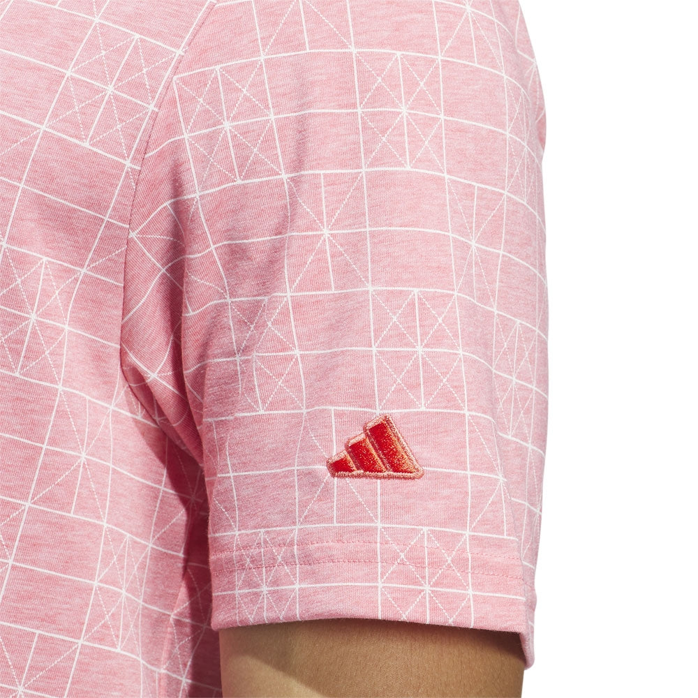 Adidas Go-To Printed Herrengolfpoloshirt Rot