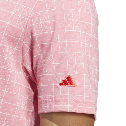 Adidas Go-To Printed Herrengolfpoloshirt Rot