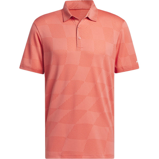 Adidas Textured Herrengolfpoloshirt Rot
