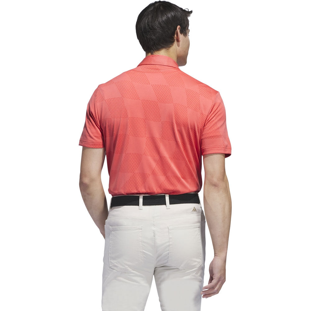 Adidas Textured Herrengolfpoloshirt Rot