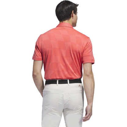 Adidas Textured Herrengolfpoloshirt Rot