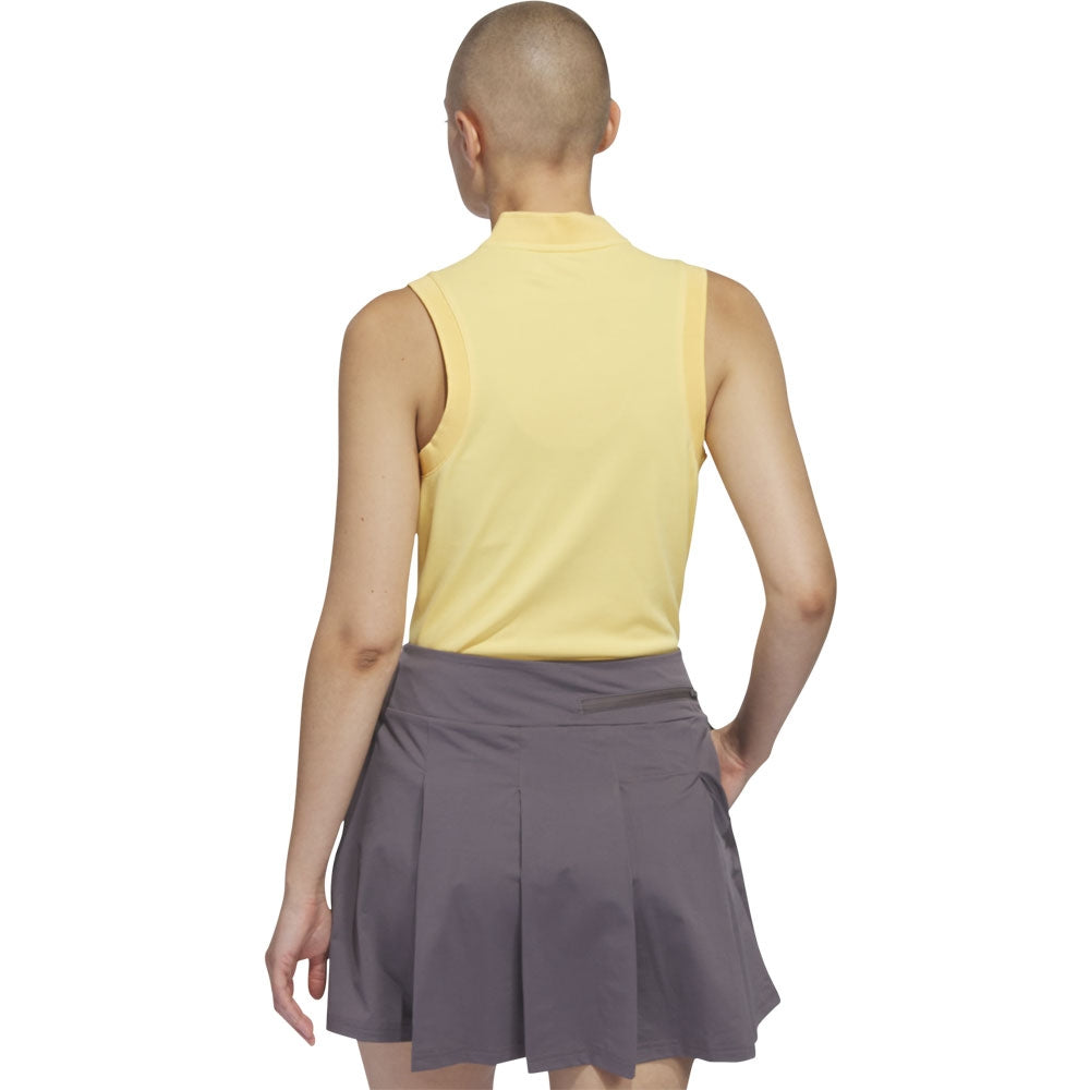 Adidas Ultimate365 Tour Heat Sleeveless Damengolfpoloshirt Gelb
