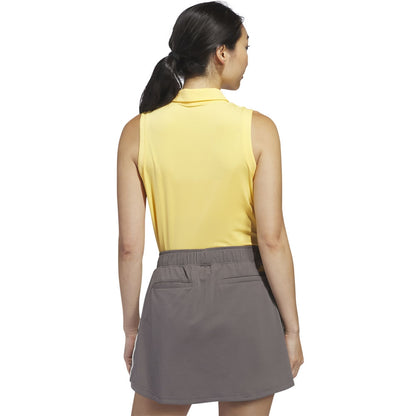 Adidas Ultimate365 Solid Sleeveless Damengolfpoloshirt Gelb