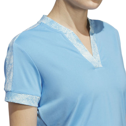 Adidas Ultimate365 Printed Damengolfpoloshirt Blue