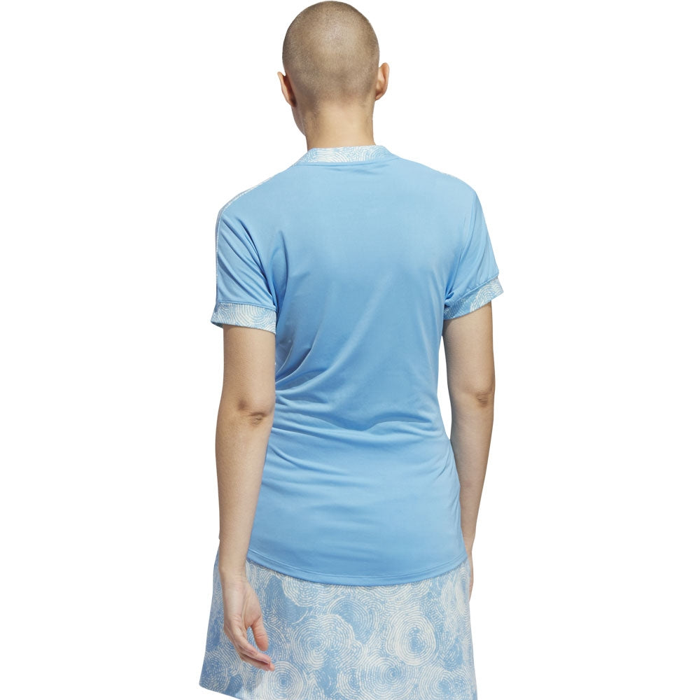 Adidas Ultimate365 Printed Damengolfpoloshirt Blue