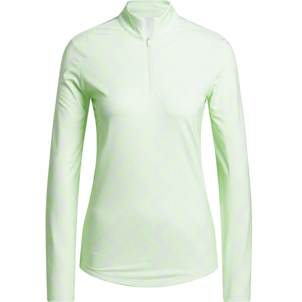 Adidas Ultimate365 Printed Zip Langarm Poloshirt Damen Jade