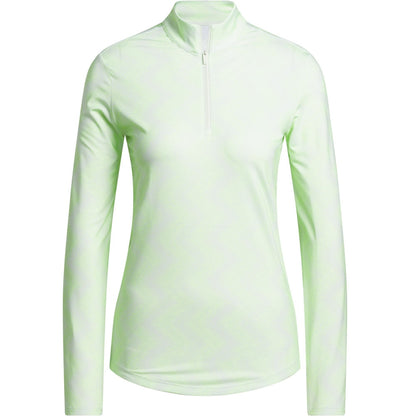 Adidas Ultimate365 Printed Zip Langarm Poloshirt Damen Jade