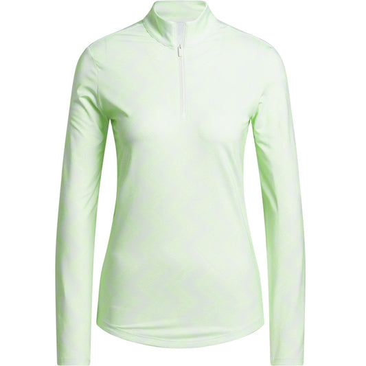 Adidas Ultimate365 Printed Zip Langarm Poloshirt Damen Jade