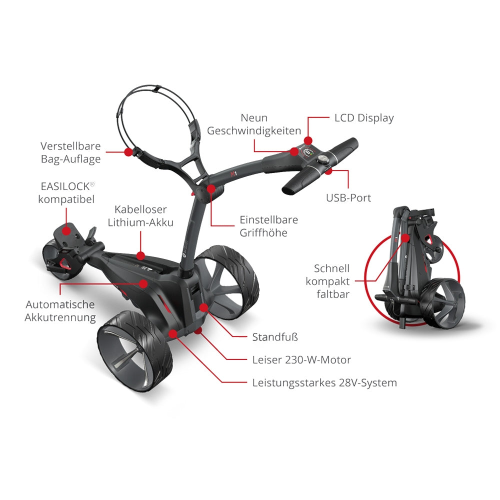 MotoCaddy M5 GPS Lithium Elektrotrolley