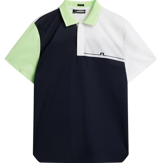 Lindeberg M Cliff Reg Fit Herrengolfpoloshirt Navy-Green-White