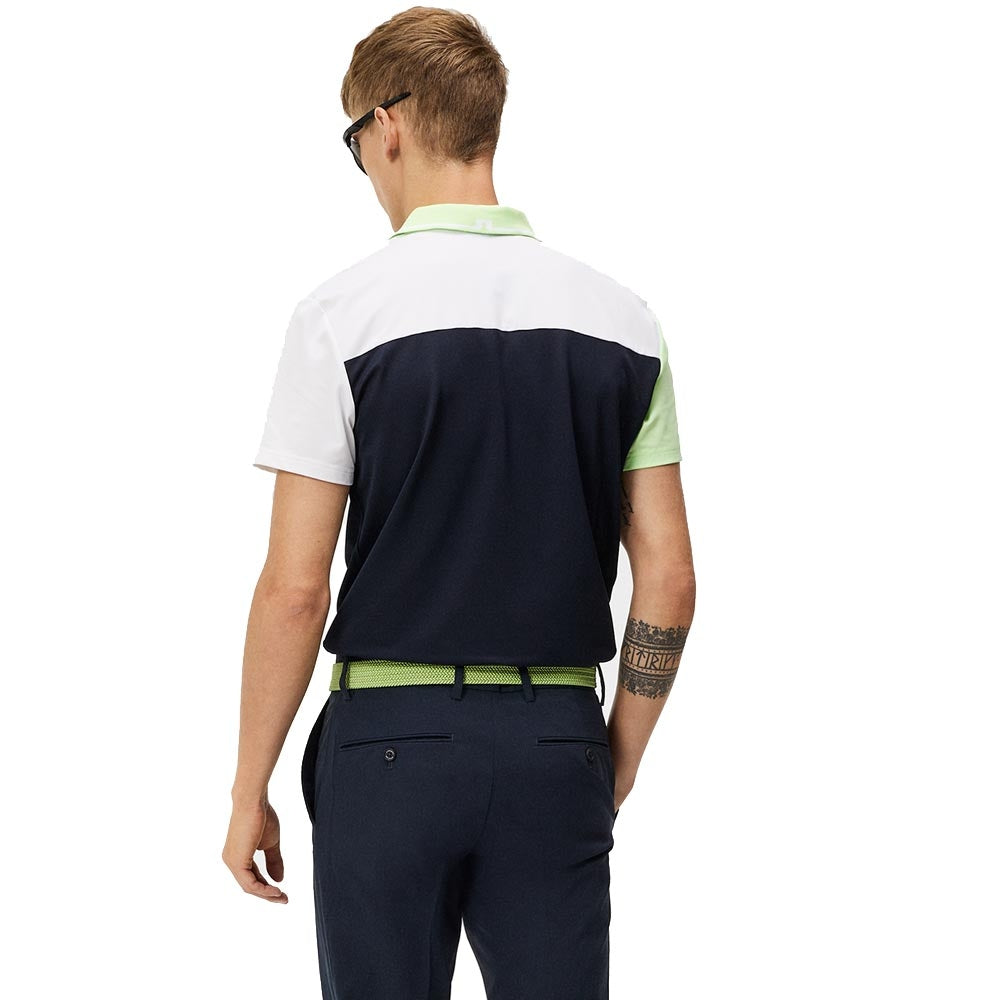 Lindeberg M Cliff Reg Fit Herrengolfpoloshirt Navy-Green-White