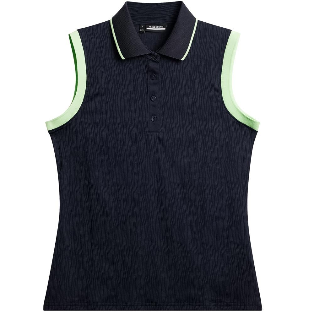 Lindeberg W Lila Sleeveless Damengolfpoloshirt Navy