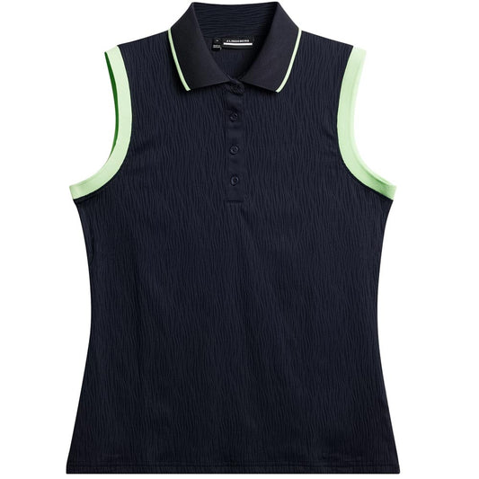 Lindeberg W Lila Sleeveless Damengolfpoloshirt Navy