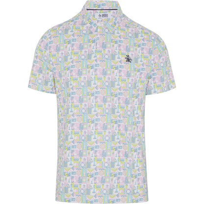 Penguin Pete´s Game Grid Print Herrengolfpoloshirt Print