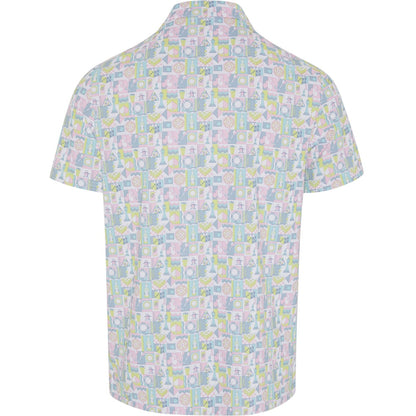 Penguin Pete´s Game Grid Print Herrengolfpoloshirt Print