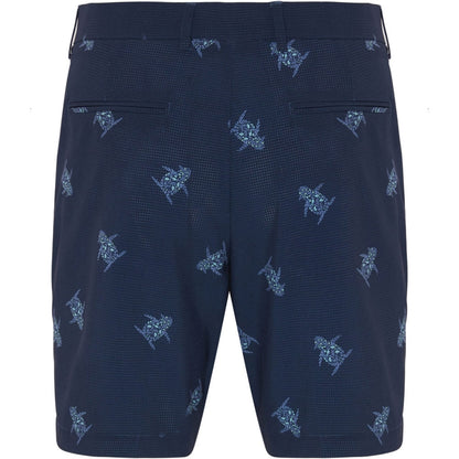 Penguin All-Over 60´s Print Herrengolfshorts Navy-Print