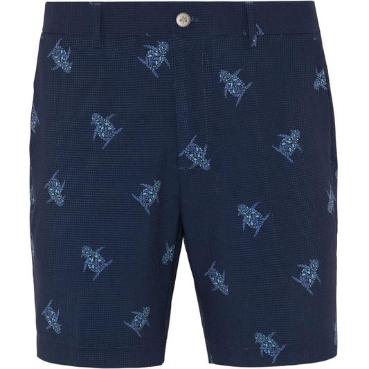 Penguin All-Over 60´s Print Herrengolfshorts Navy-Print