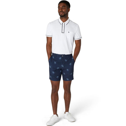 Penguin All-Over 60´s Print Herrengolfshorts Navy-Print