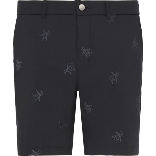 Penguin Pete Embroidered Herrengolfshorts Black