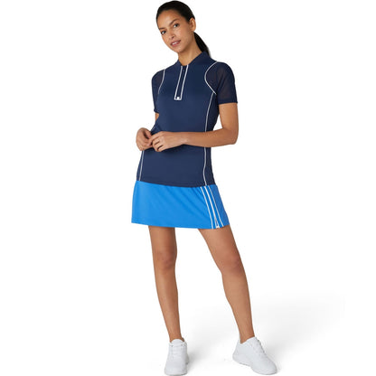 Penguin Zip Front Damenpoloshirt Navy