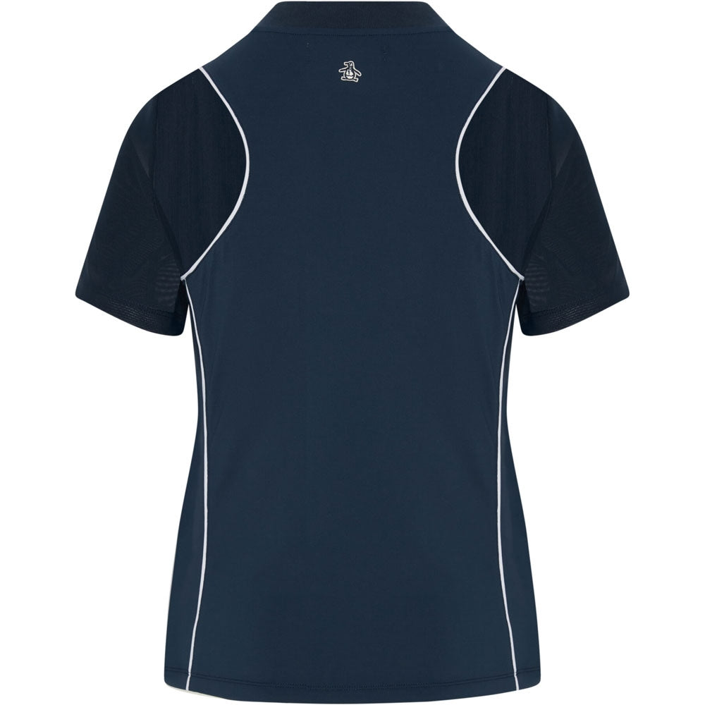 Penguin Zip Front Damenpoloshirt Navy