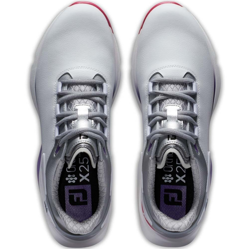 FootJoy Pro SLX WIDE Damengolfschuh Weiss-Silver-Bunt