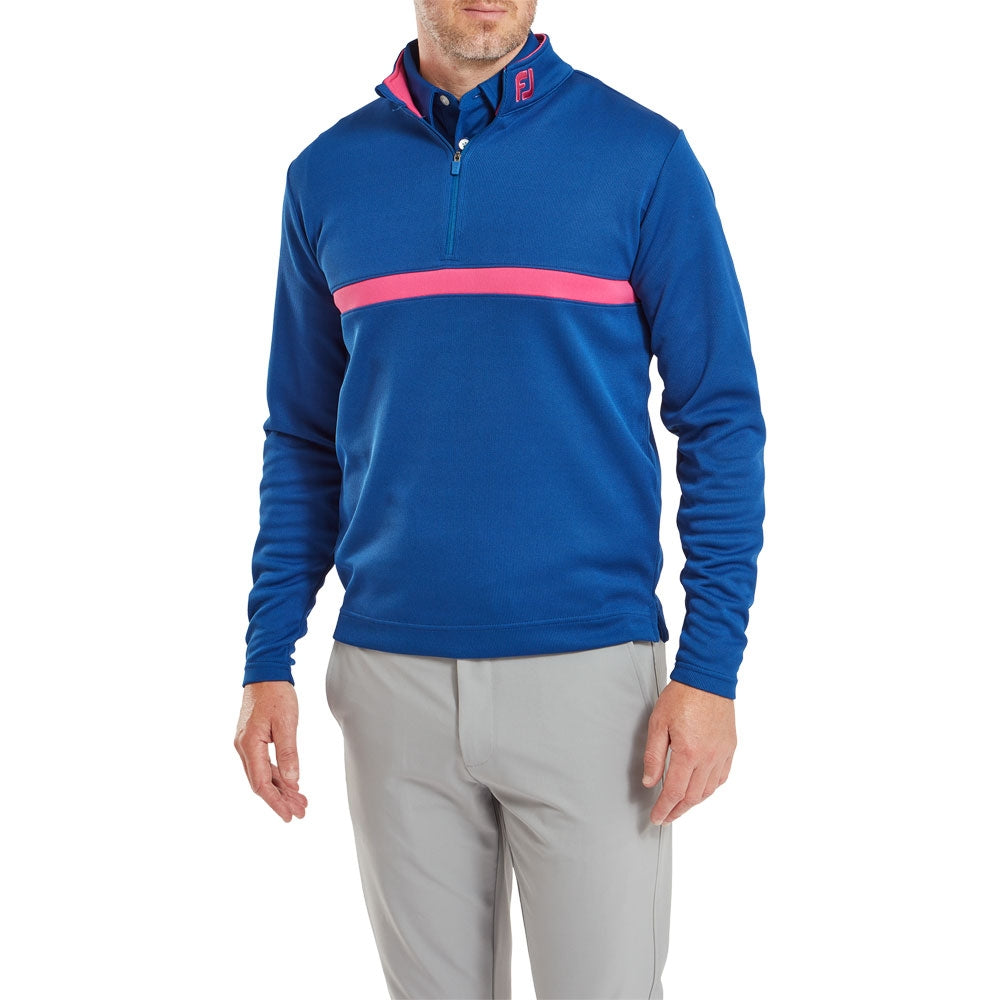 FootJoy Inset Stripe Chill-Out Herrenpullover Blue-Berry