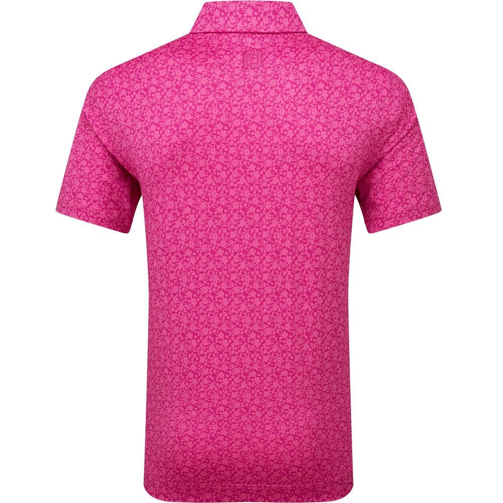 FootJoy Painted Floal Herrengolfpoloshirt Berry