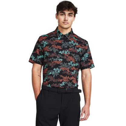 Under Armour UA Playoff 3.0 - Azalea Camo Herrengolfpoloshirt Black-Print