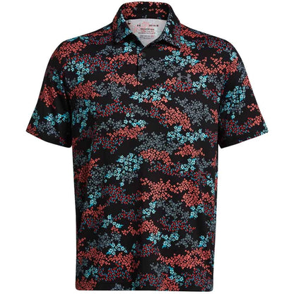 Under Armour UA Playoff 3.0 - Azalea Camo Herrengolfpoloshirt Black-Print