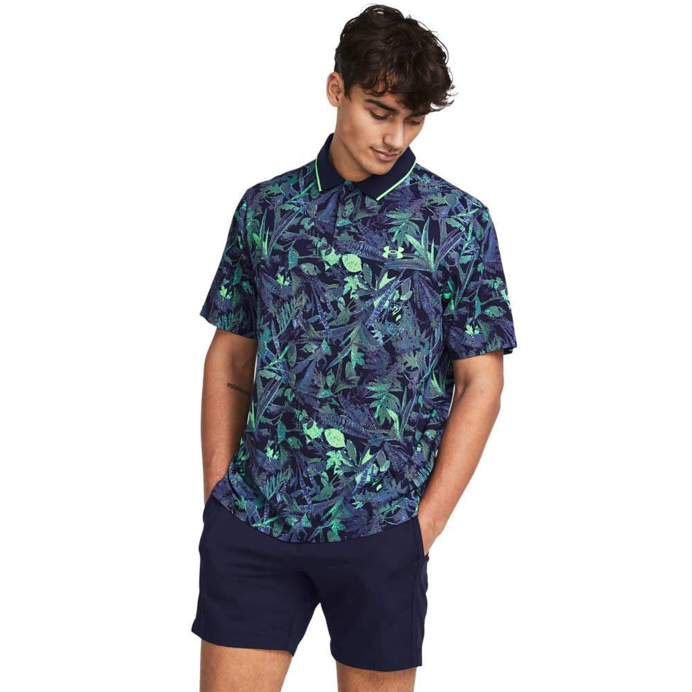 Under Armour UA Iso-Chill Edge Herrengolfpoloshirt Navy-Print
