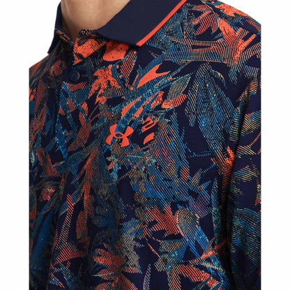 Under Armour UA Iso-Chill Edge Herrengolfpoloshirt Rot-Print