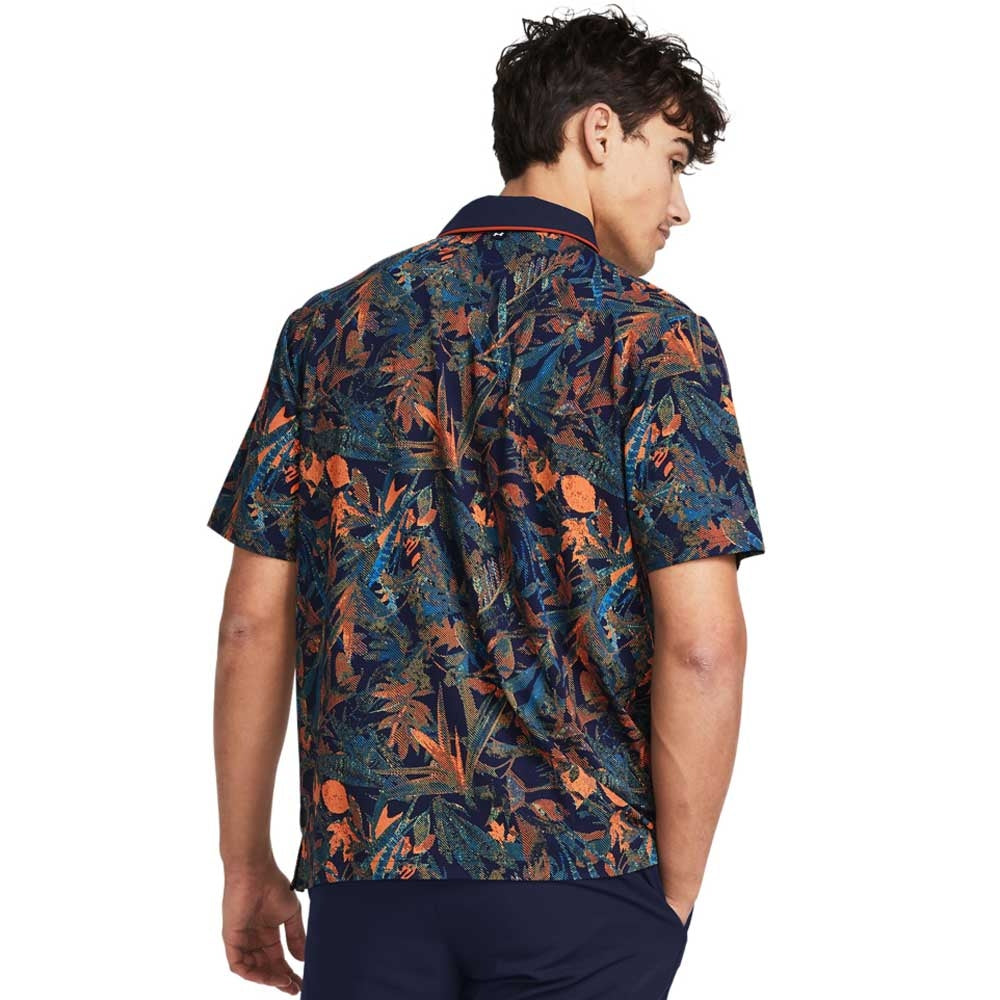 Under Armour UA Iso-Chill Edge Herrengolfpoloshirt Rot-Print