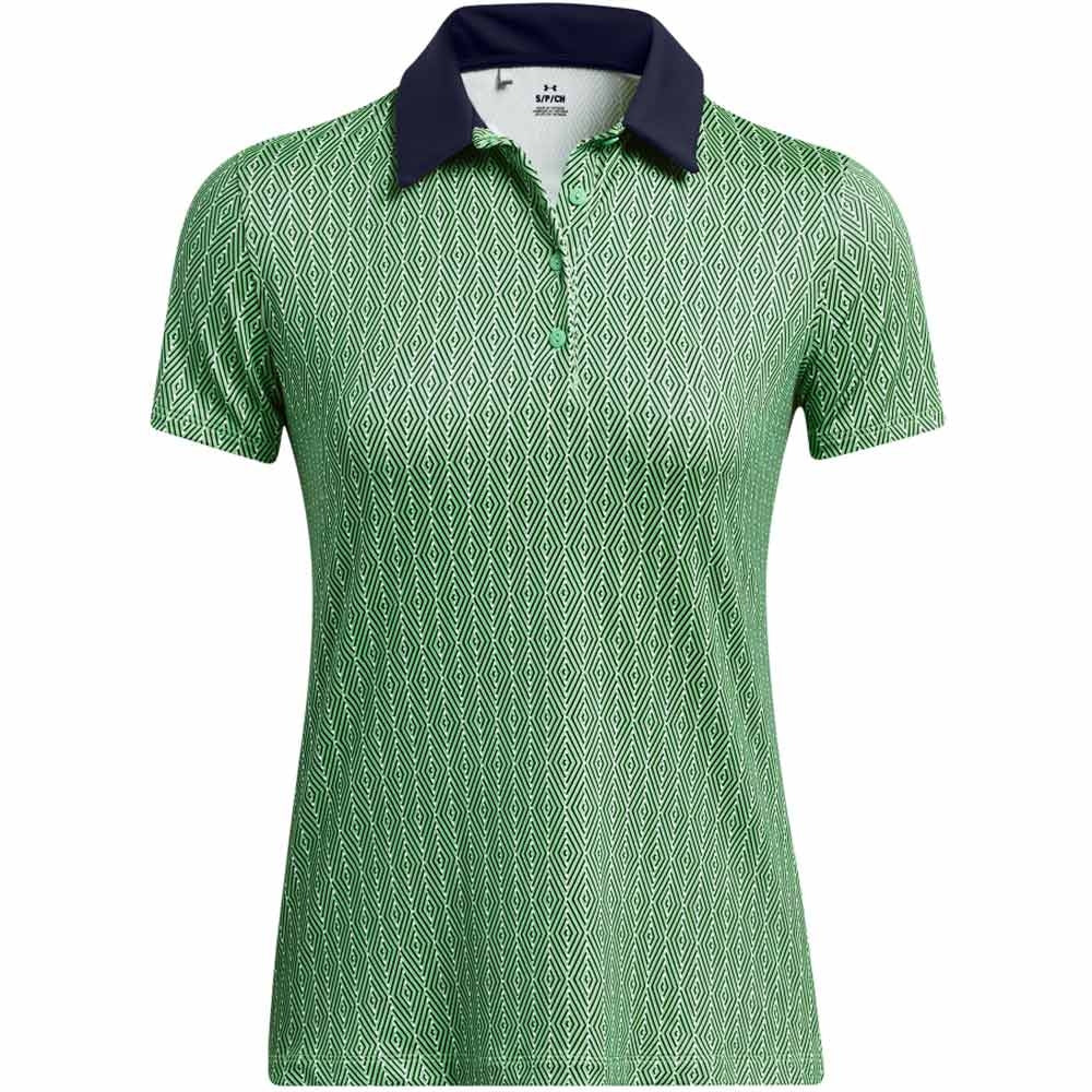 Under Armour UA Playoff Ace Damengolfpoloshirt Green-Print