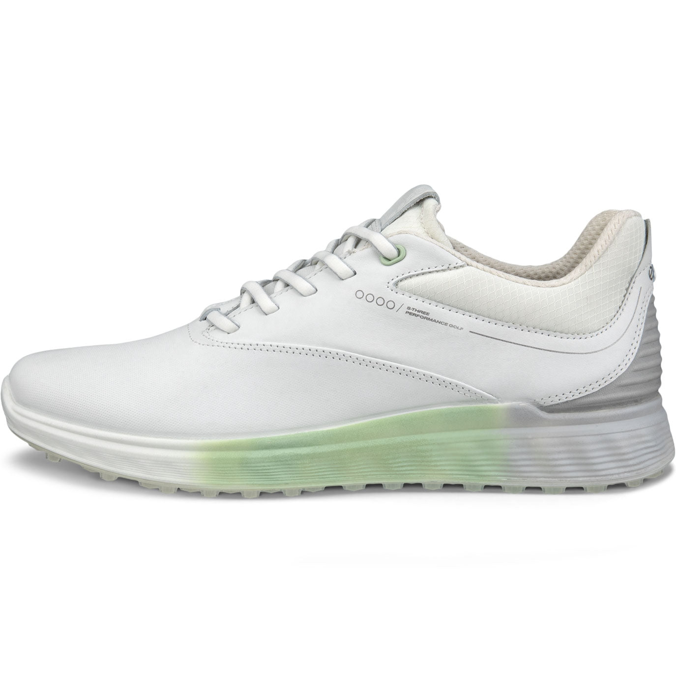 Ecco Golf S-Three Damengolfschuhe Weiss-Grün-Grau