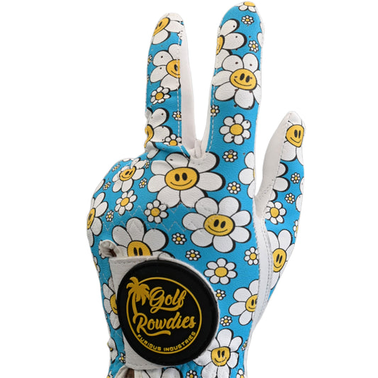 Golf Rowdies Happy Flower Herrengolfhandschuh
