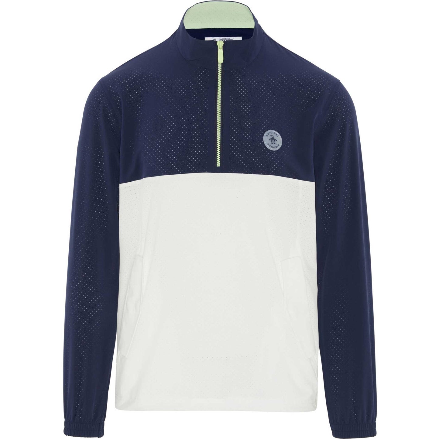 Penguin Lightweight 1/4 Zip Herrengolfjacke Navy-White-Green