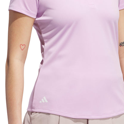 adidas Solid Performance Short Sleeve Damenpoloshirt rosa