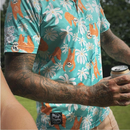 Golf Rowdies Faultier Herrengolfpoloshirt